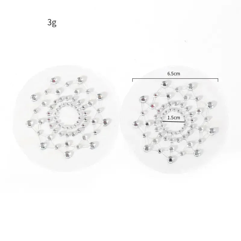 Dominitoy Clear Rhinestone Nipple Pasties - Crystal Nipple Covers