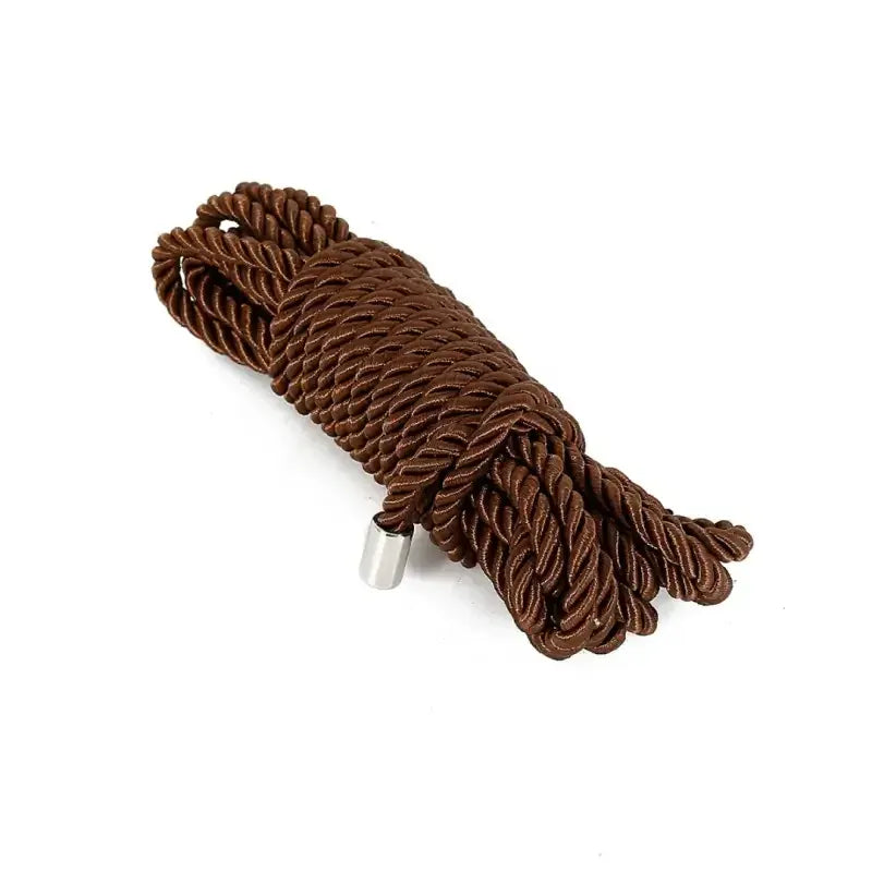 Dominitoy Coffee / 5 Meter Bondage Rope — Soft Durable Shibari Cord with Metal Tips