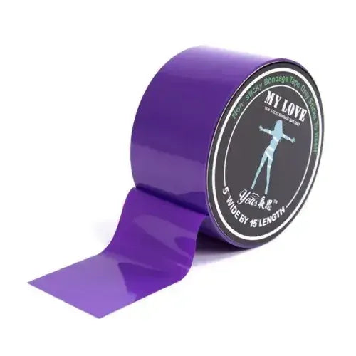 Dominitoy Dark Purple Bondage Tape — Electrostatic, Non‑Adhesive, Hair‑Safe