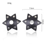 Dominitoy Dominitoy Leather Star Nipple Pasties – Studded Fetish Covers for Tease & Roleplay