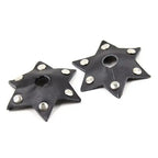 Dominitoy Dominitoy Leather Star Nipple Pasties – Studded Fetish Covers for Tease & Roleplay