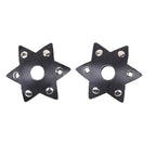 Dominitoy Dominitoy Leather Star Nipple Pasties – Studded Fetish Covers for Tease & Roleplay