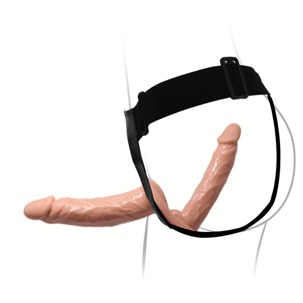 Dominitoy Double‑Ended Strap‑On Dildo — Realistic TPR, Adjustable Harness