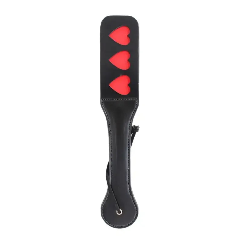 Dominitoy Heart Love Leather BDSM Paddle - Double-Layer Spanking Toy