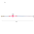 Dominitoy Holographic Ball Gag - Pink Silicone with Iridescent Strap & Rose Gold Hardware
