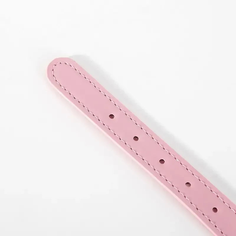 Dominitoy Leather BDSM Collar with Bell - Adjustable Bondage Restraint