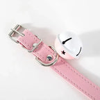 Dominitoy Leather BDSM Collar with Bell - Adjustable Bondage Restraint