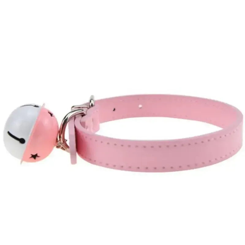 Dominitoy Leather BDSM Collar with Bell - Adjustable Bondage Restraint