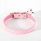 Dominitoy Leather BDSM Collar with Bell - Adjustable Bondage Restraint