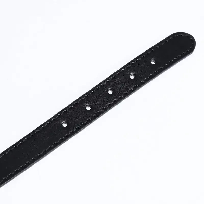 Dominitoy Leather BDSM Collar with Bell - Adjustable Bondage Restraint