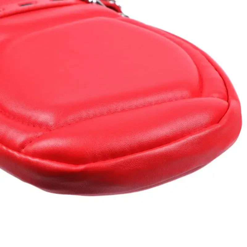 Dominitoy Locking PU Padded Bondage Mittens — Adjustable Sponge Restraint Gloves