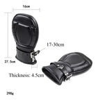 Dominitoy Locking PU Padded Bondage Mittens — Adjustable Sponge Restraint Gloves