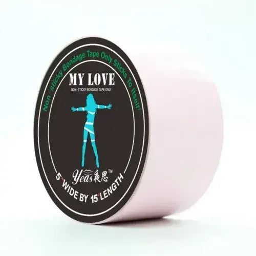 Dominitoy Pink Bondage Tape — Electrostatic, Non‑Adhesive, Hair‑Safe