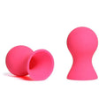 Dominitoy Pink Vibrant Nipple Suckers - Silicone BDSM Toys for Sensual Play
