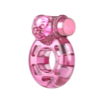Dominitoy Pink Vibrating Cock Ring: Clitoral Stimulator for Couples' Intense Pleasure