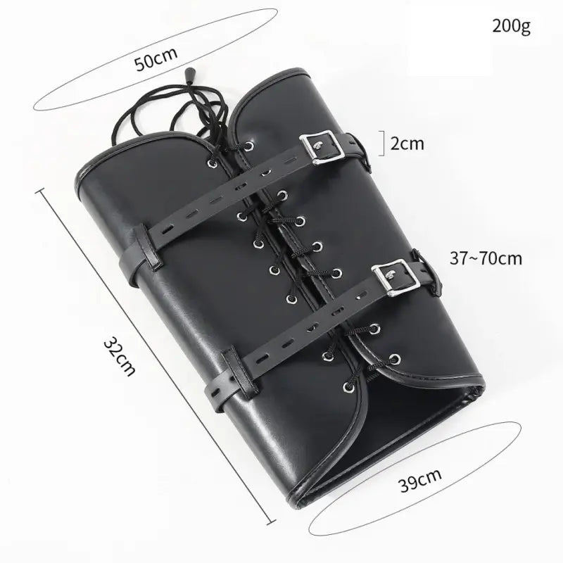 Dominitoy PU Leather Leg Restraint Binder - Padded Calf Bondage Straps