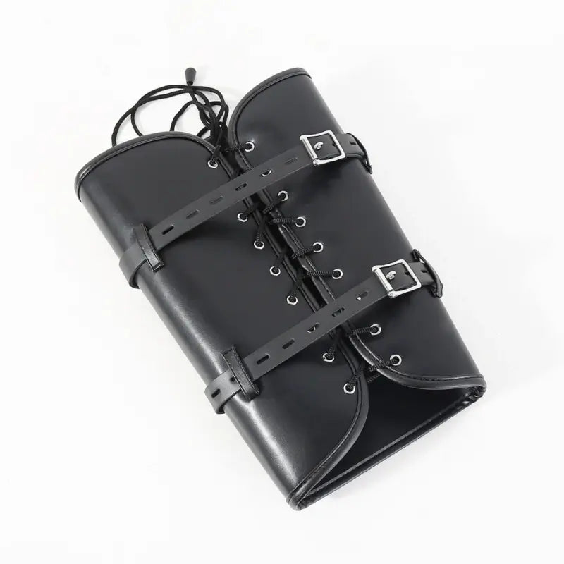 Dominitoy PU Leather Leg Restraint Binder - Padded Calf Bondage Straps