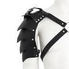 Dominitoy PU Leather Shoulder Armor X Chest Harness