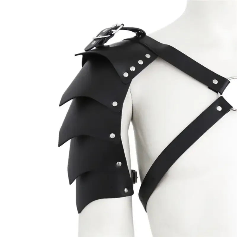 Dominitoy PU Leather Shoulder Armor X Chest Harness