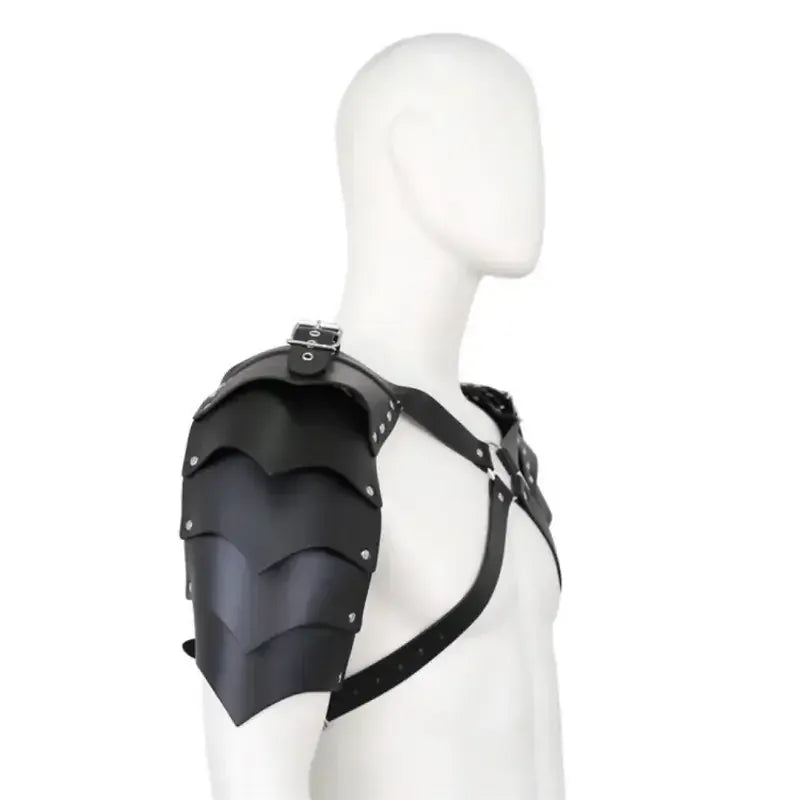 Dominitoy PU Leather Shoulder Armor X Chest Harness