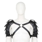 Dominitoy PU Leather Shoulder Armor X Chest Harness