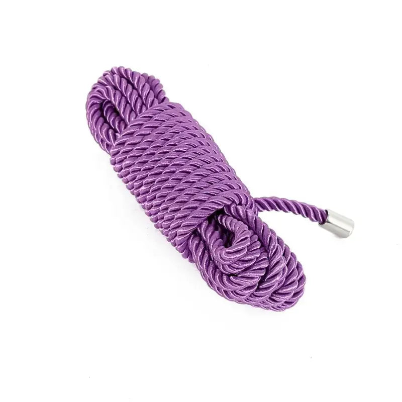 Dominitoy Purple / 5 Meter Bondage Rope — Soft Durable Shibari Cord with Metal Tips