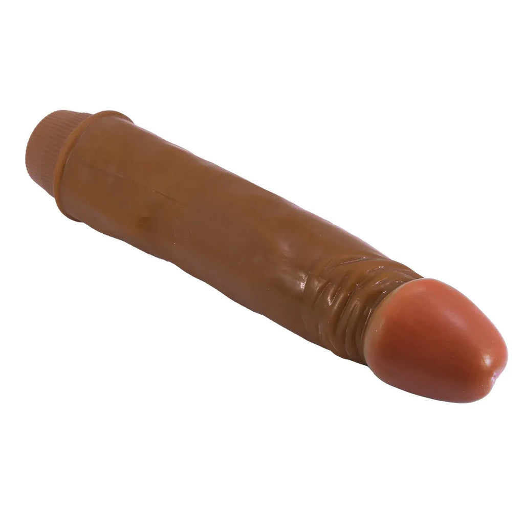 Dominitoy Realistic Vibrating Dildo — Multi-Speed TPR Vibrator, 2 AA, Discreet