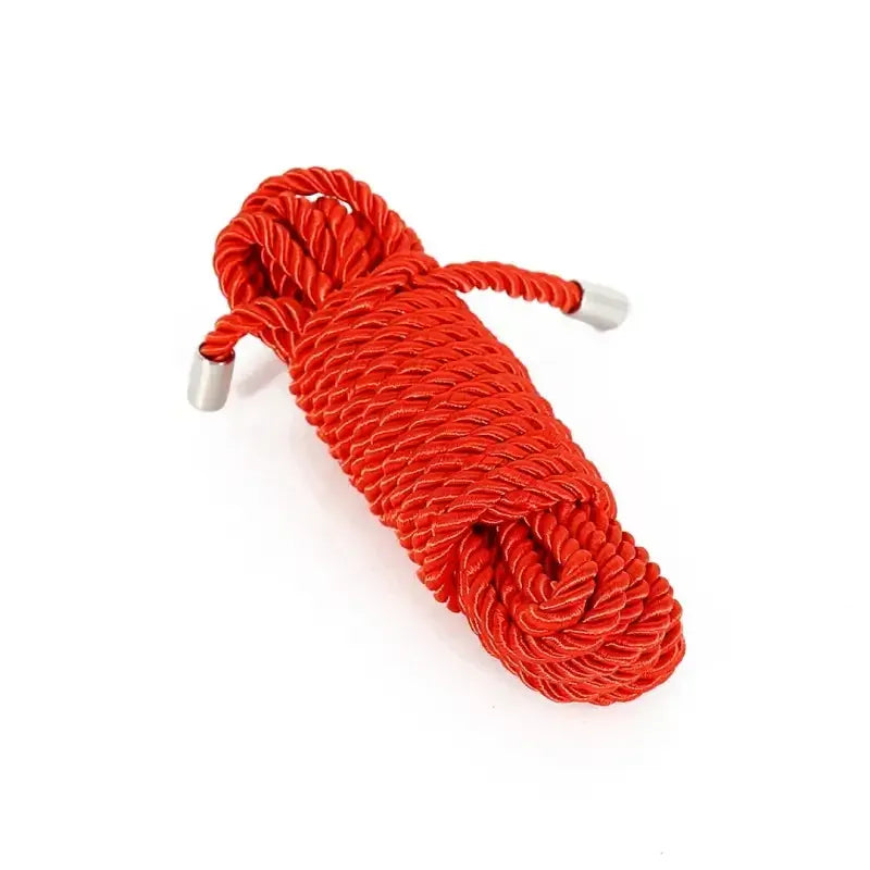 Dominitoy Red / 5 Meter Bondage Rope — Soft Durable Shibari Cord with Metal Tips
