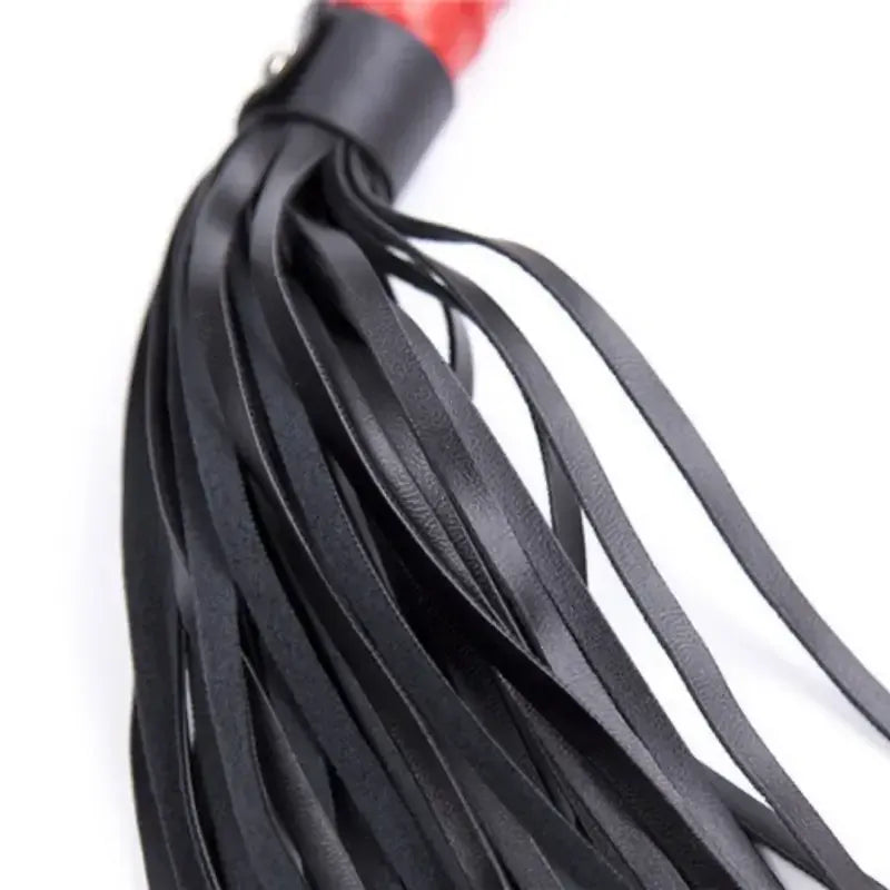 Dominitoy Red Dominitoy Red Studded Leather Flogger - Premium BDSM Whip for Couples Play
