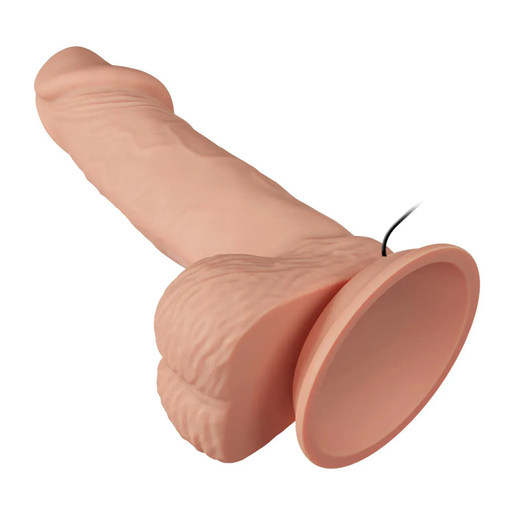 Dominitoy Remote Control Realistic Curved Vibrating Dildo with Suction Base