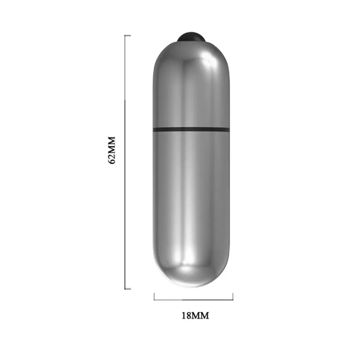 Dominitoy Silver Silver Bullet Vibrator - Powerful Mini Vibe (Battery included)
