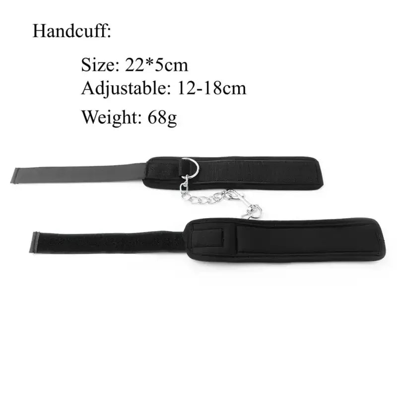 Dominitoy Soft Padded Handcuffs with Metal Chain – Adjustable BDSM Restraints