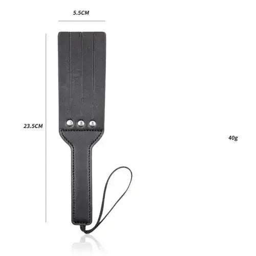 Dominitoy Split Slapper Spanking Paddle, Red Patent PU with Wrist Loop