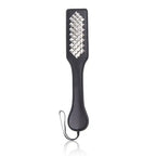Dominitoy Studded Leather Paddle - Dual Sided BDSM Spanking Toy with Pyramid Studs