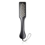 Dominitoy Studded Leather Paddle - Dual Sided BDSM Spanking Toy with Pyramid Studs