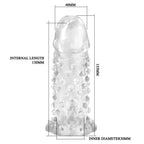Dominitoy Textured Penis Sleeve — TPR Extension, Ribbed, Waterproof, Discreet