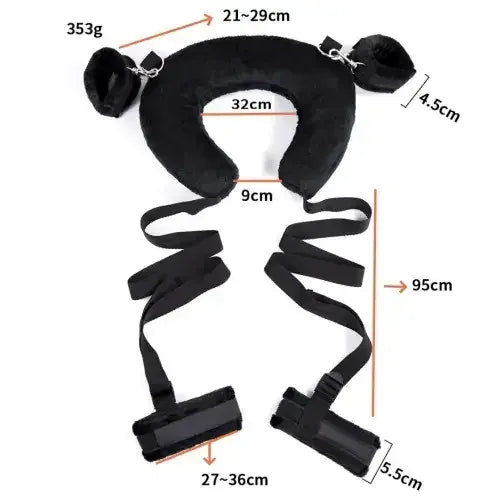 Dominitoy U‑Shaped Travel Neck Restraint with Four Point Straps