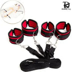 Dominitoy Under Bed 4‑Point Restraint Kit, Soft Padded Cuffs & Blindfold