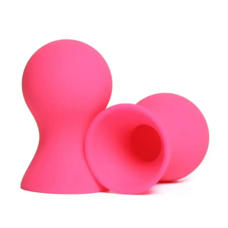 Dominitoy Vibrant Nipple Suckers - Silicone BDSM Toys for Sensual Play