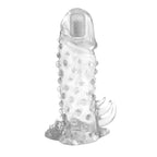 Dominitoy Vibrating Cock Sleeve — TPR Extension, Ribbed Texture, Tip Vibration