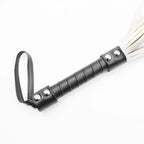 Dominitoy White Dominitoy Leather Flogger Whip - 44cm BDSM Bondage Toy for Couples & Beginners