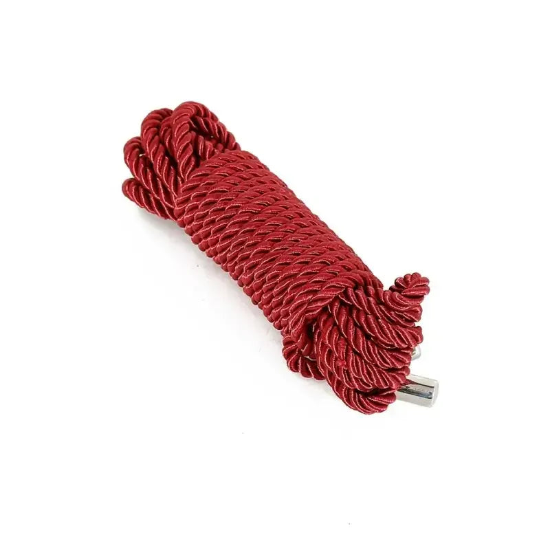 Dominitoy Wine Red / 5 Meter Bondage Rope — Soft Durable Shibari Cord with Metal Tips