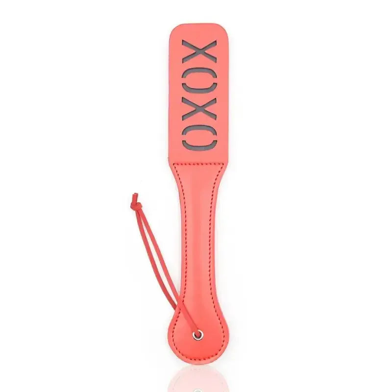Dominitoy XOXO-Red Leather BDSM Paddle - Double-Layer Spanking Toy