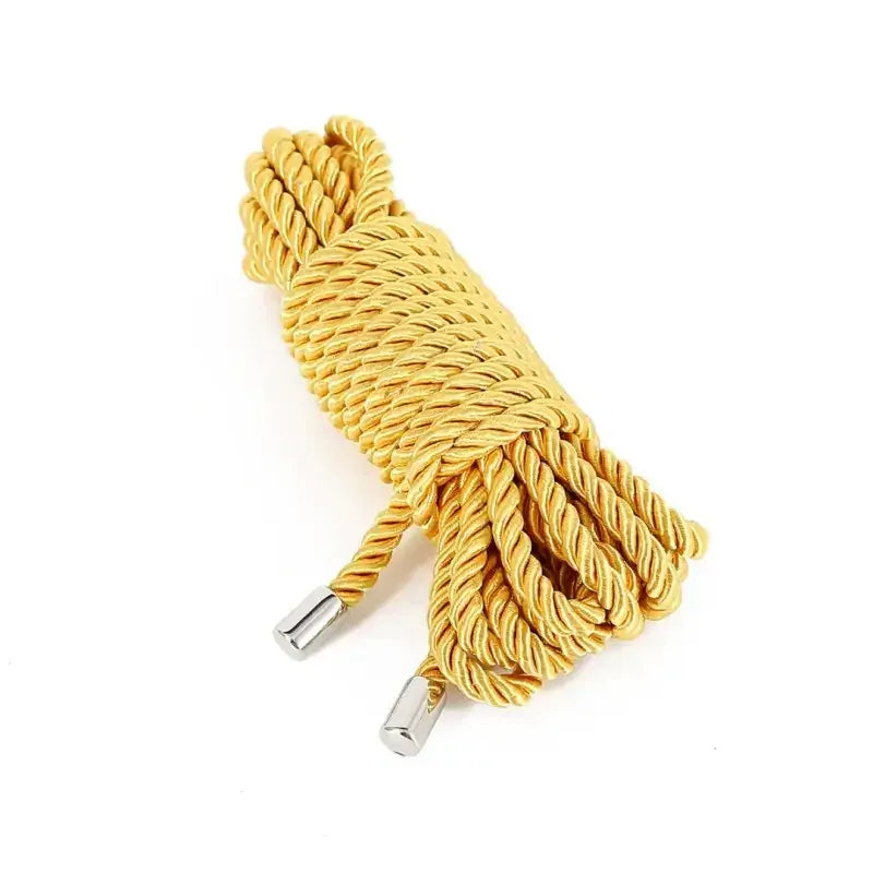 Dominitoy Yellow / 5 Meter Bondage Rope — Soft Durable Shibari Cord with Metal Tips