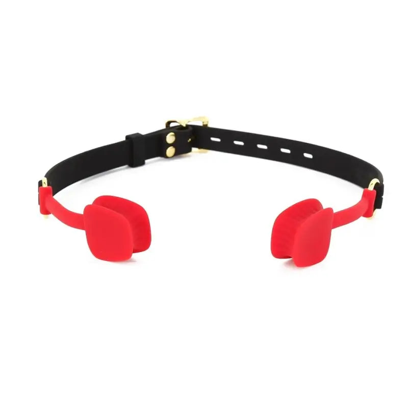 Silicone Open-Mouth Gag — Adjustable Tongue Spreader for BDSM Roleplay